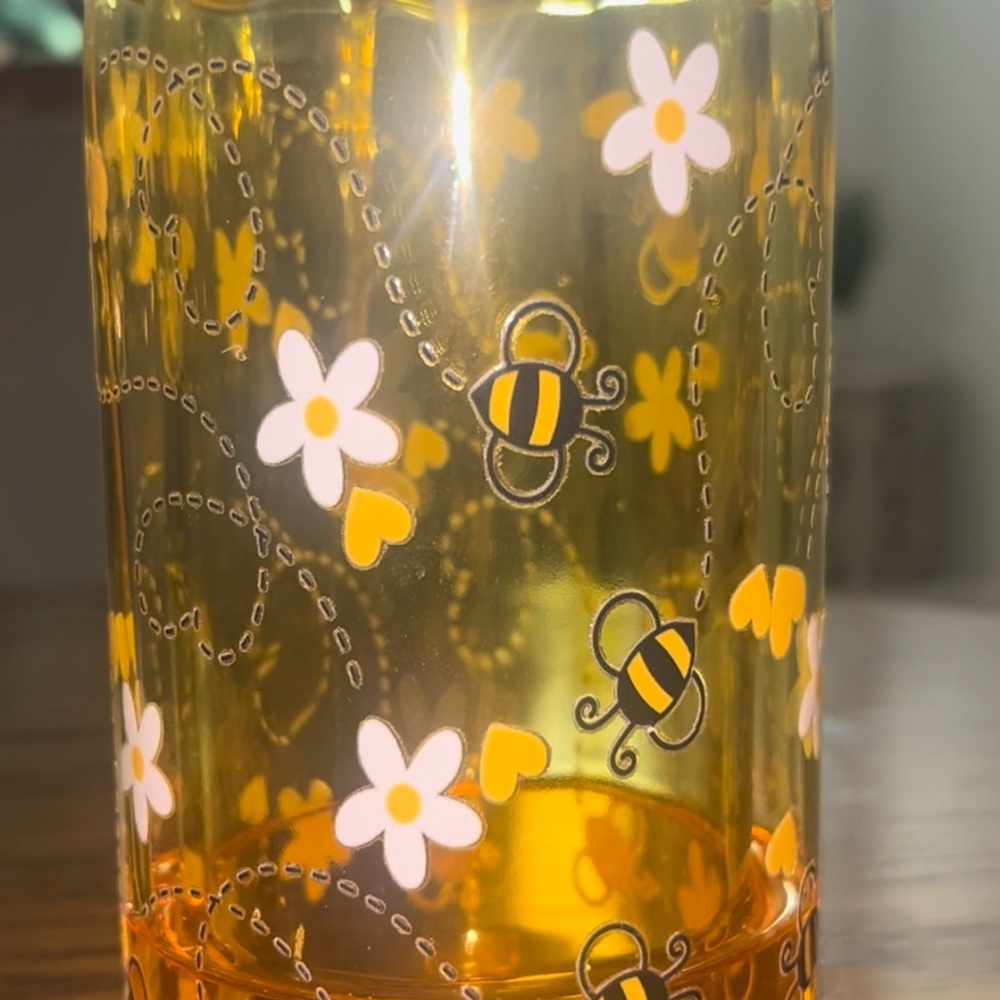 Honey Drip Floral and Bee Snow Globe Tumbler